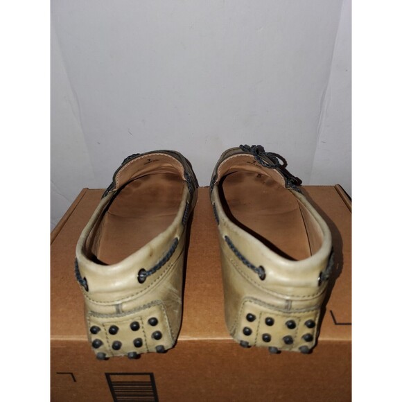 Tod\'s Rare Color Men\'s 7 Genuine Italian Leather Olive Green Loafers $625 Retail